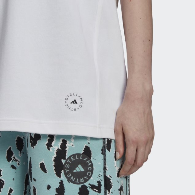 Camiseta Blanca Con Logo De Adidas By Stella Mccartney