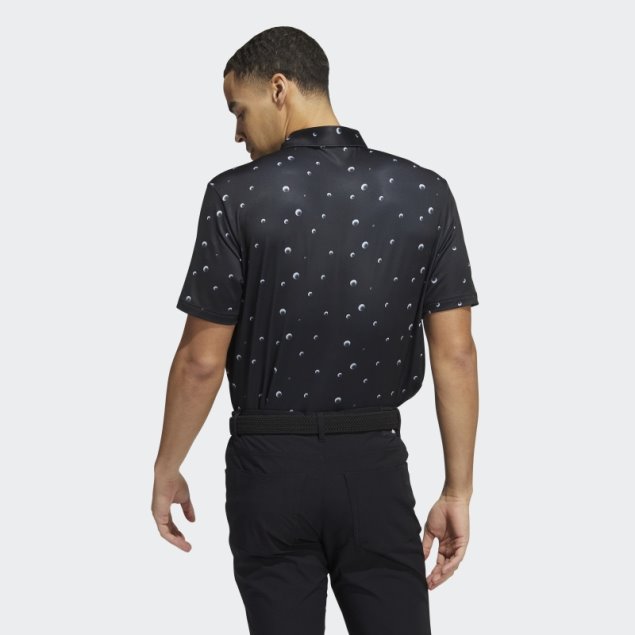 Camiseta Polo Con Estampado Allover Ultimate365 Negro Adidas