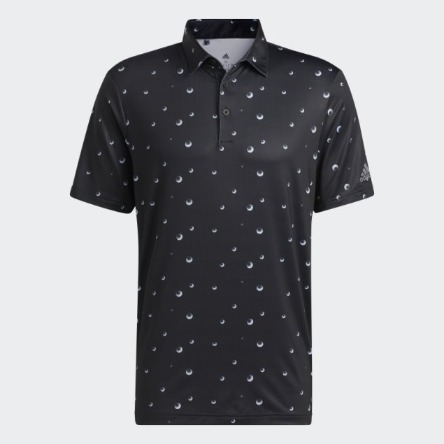 Camiseta Polo Con Estampado Allover Ultimate365 Negro Adidas