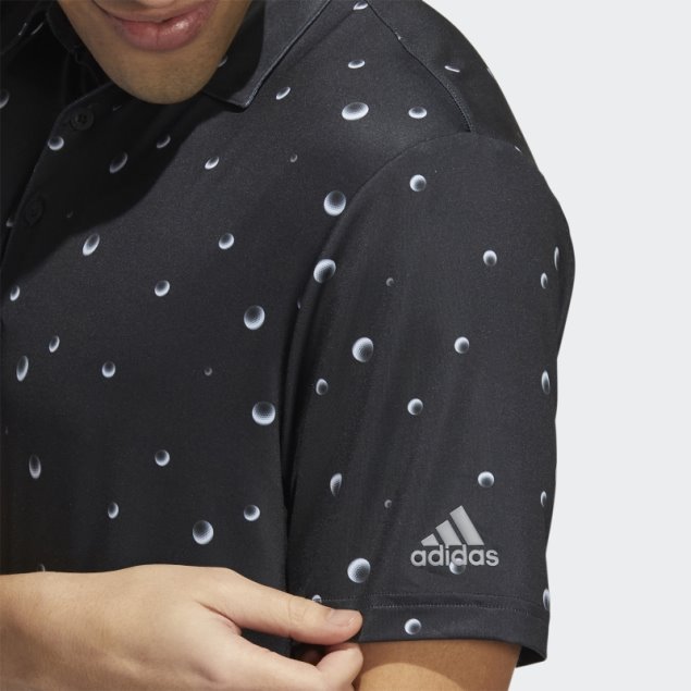 Camiseta Polo Con Estampado Allover Ultimate365 Negro Adidas