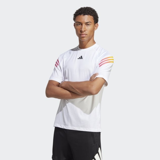Camiseta De Entrenamiento Adidas Train Icons 3 Rayas Blanco
