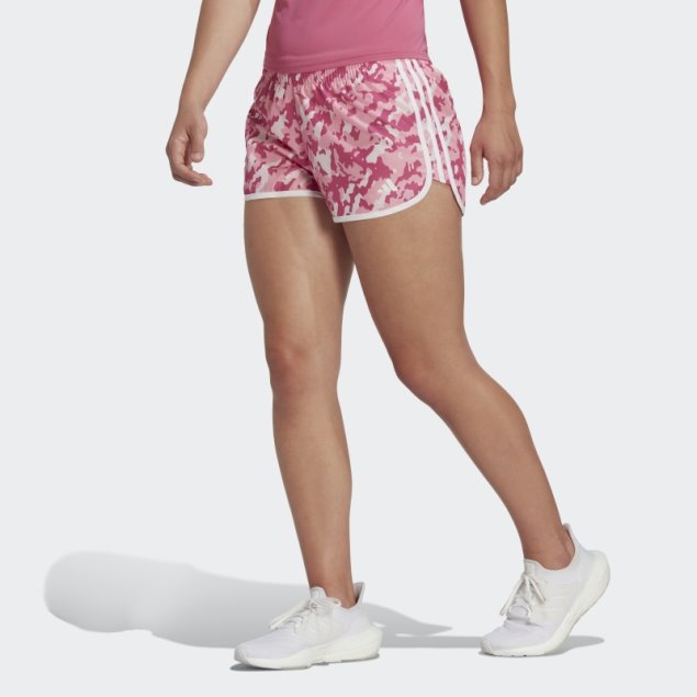 Adidas Marathon 20 Camo Running Shorts Rosa