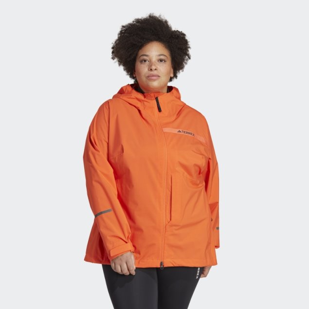 Chaqueta Impermeable Terrex Multi Rain.rdy De 2,5 Capas (tallas Grandes) Naranja Adidas