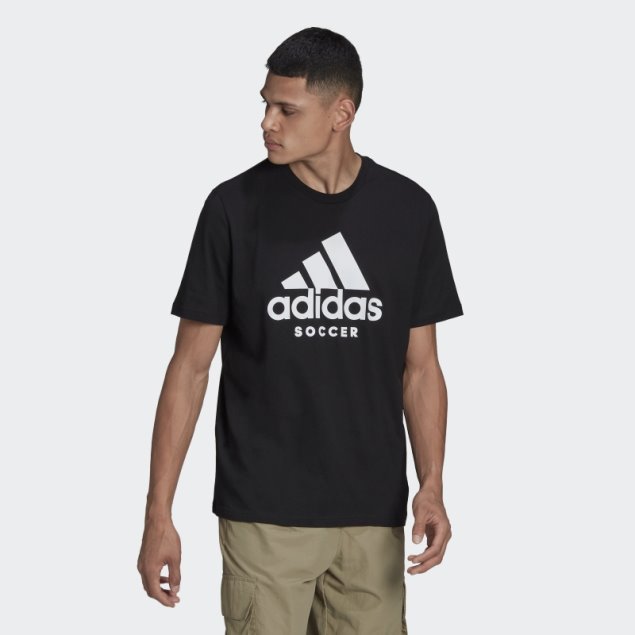 Camiseta Con Logo De Fútbol Adidas Negra