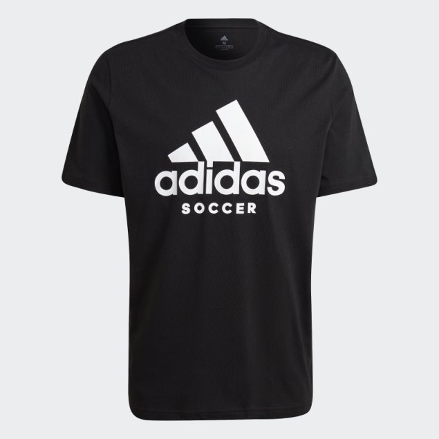 Camiseta Con Logo De Fútbol Adidas Negra
