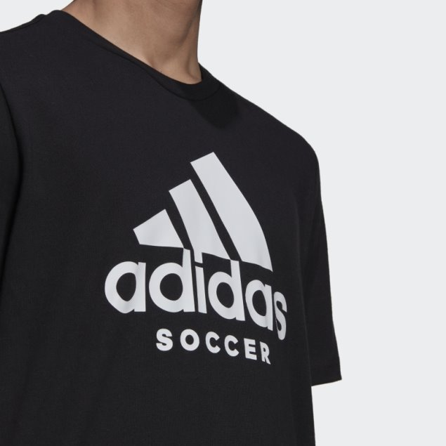 Camiseta Con Logo De Fútbol Adidas Negra