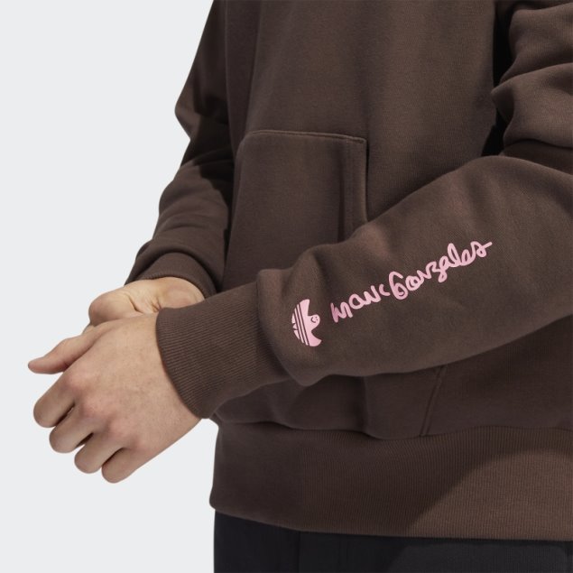 Adidas Sudadera Con Capucha Pintada Con Shmoofoil Marrón (género Neutral)