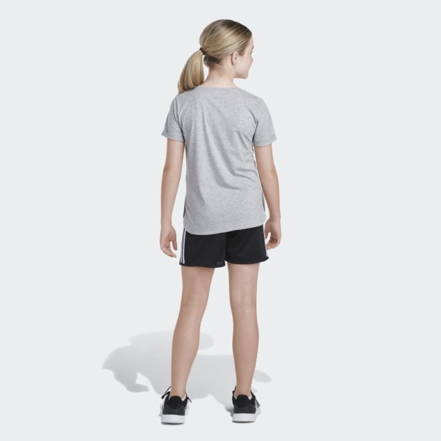 Camiseta Adidas Heather Roll Sleeve Gris Medio