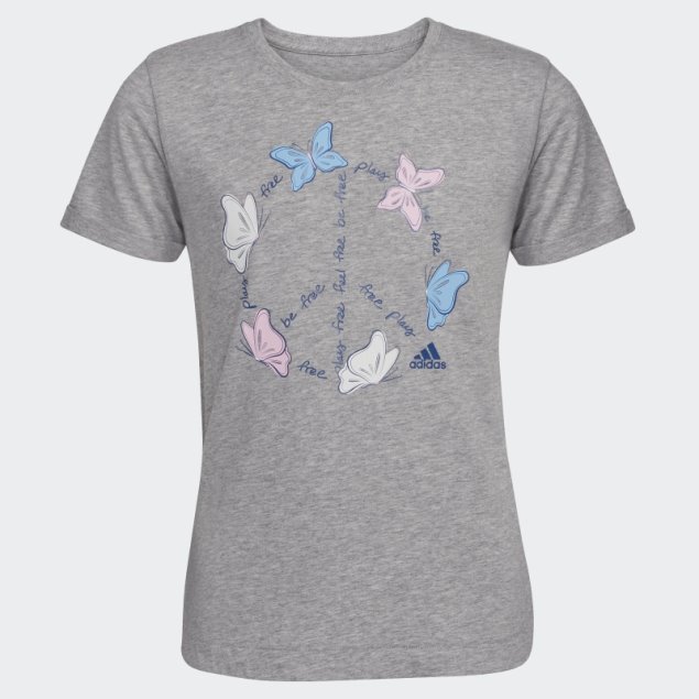 Camiseta Adidas Heather Roll Sleeve Gris Medio