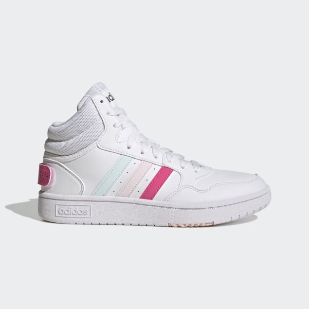 Blanco Adidas Hoops 3.0 Mid Zapatos Clásicos Del Día Mundial De La Amistad