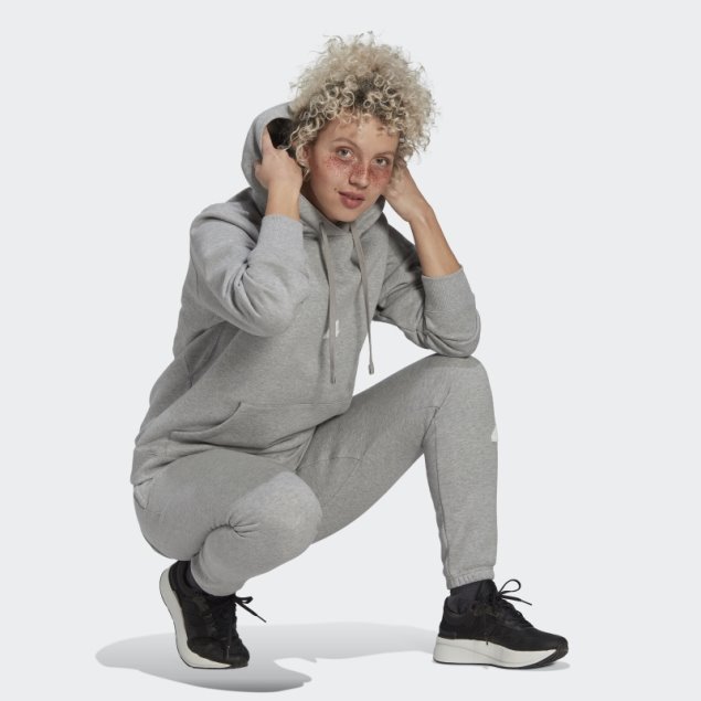 Sudadera Oversize Con Capucha Gris Medio Adidas