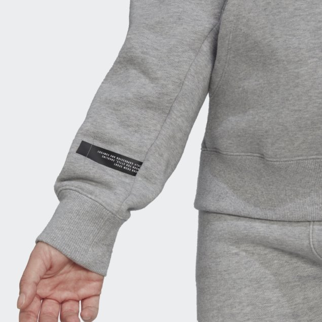 Sudadera Oversize Con Capucha Gris Medio Adidas