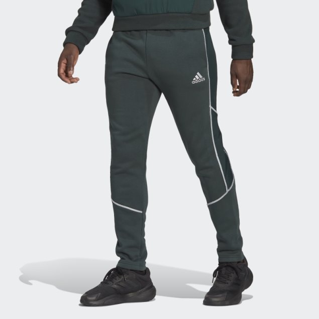 Pantalón Essentials Reflect-in-The-Dark Fleece Adidas Verde