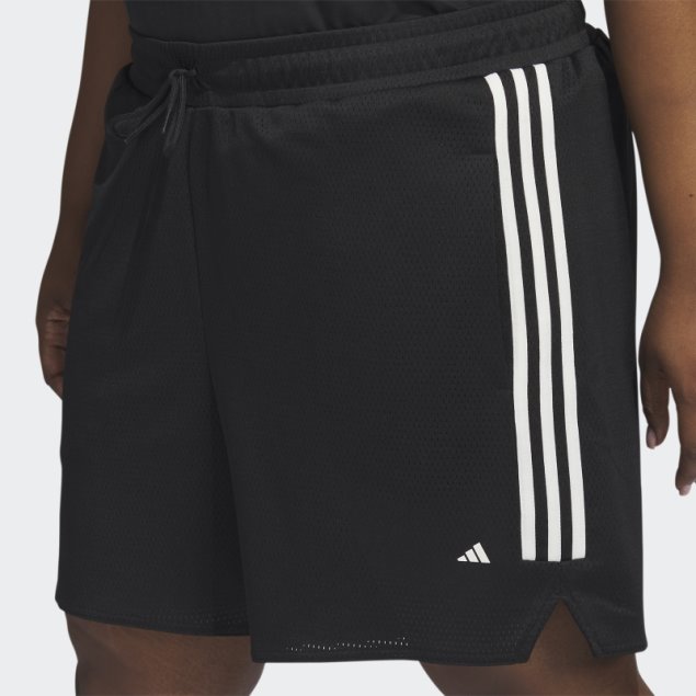Pantalón Corto De Baloncesto Negro Select 3 Rayas (talla Grande) Adidas