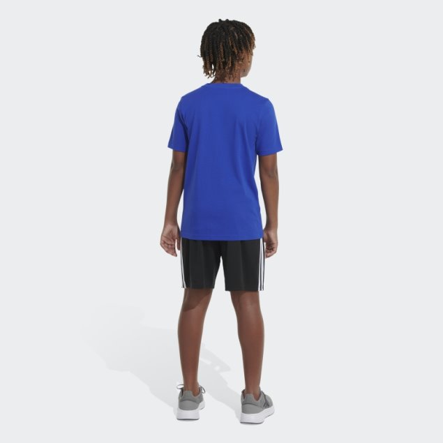 Adidas Camiseta Azul Esencial Con Logo