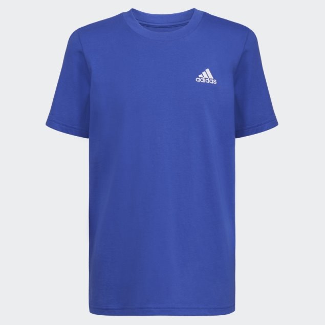 Adidas Camiseta Azul Esencial Con Logo