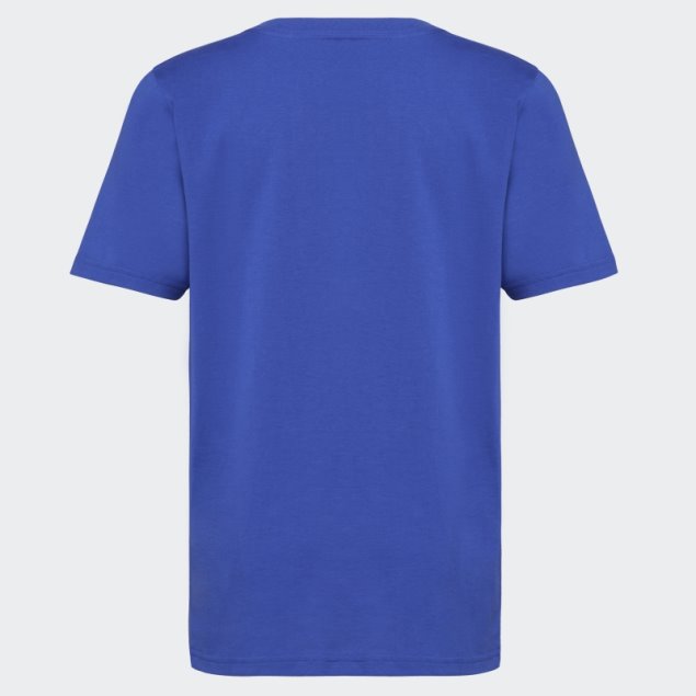 Adidas Camiseta Azul Esencial Con Logo