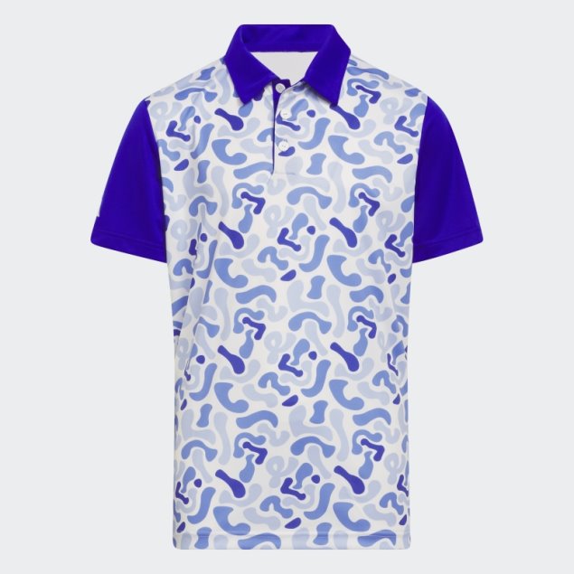 Polo Con Estampado De Camuflaje Adidas Azul