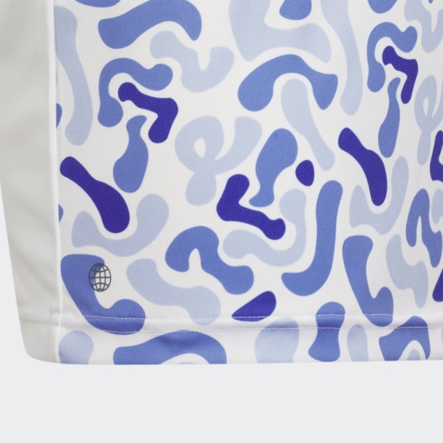 Polo Con Estampado De Camuflaje Adidas Azul