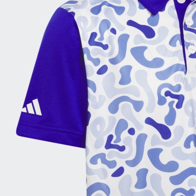Polo Con Estampado De Camuflaje Adidas Azul