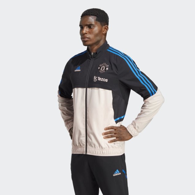 Sudadera Negra Adidas Manchester United Condivo 22 Presentacion
