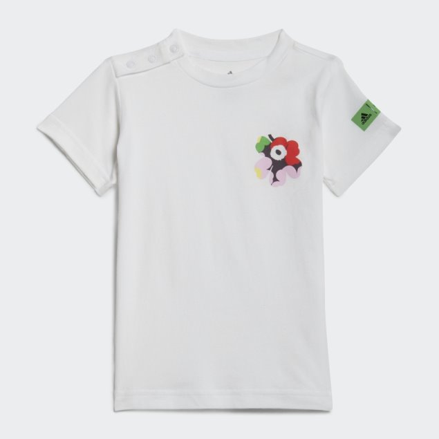 Adidas X Marimekko Verano Mallas Conjunto Moda Blanco