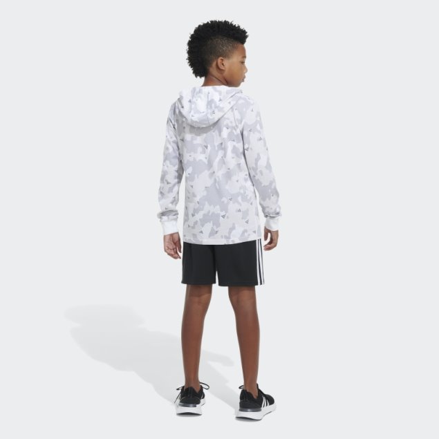 Camiseta Adidas Ls Hood Blanca Aop Camo