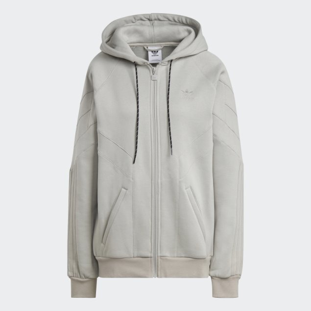 Adidas Rekive Full-zip Sudadera Con Capucha Metal Gris Moda