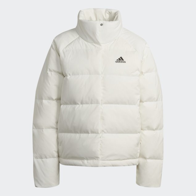 Chamarra De Plumón Holgada Adidas Helionic Blanca