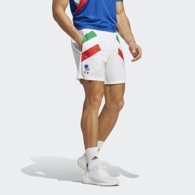 Italia Icono Pantalones Cortos Adidas Blanco
