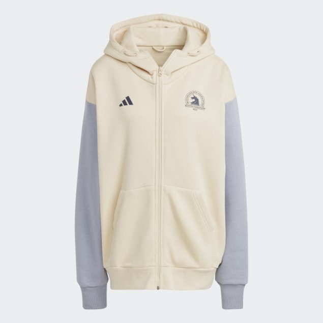 Adidas Sand Boston Marathon 2023 Sudadera Con Capucha Y Cremallera Completa Hecha Con La Naturaleza