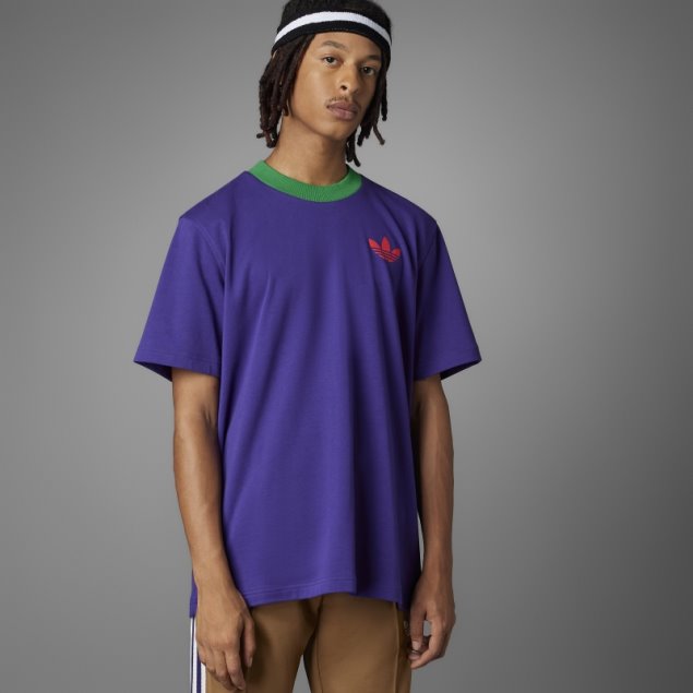 Camiseta Adicolor Heritage Now Con Trébol Grande Adidas Rich Purple