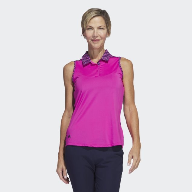 Polo De Golf Adidas Ultimate365 Sin Mangas Fucsia