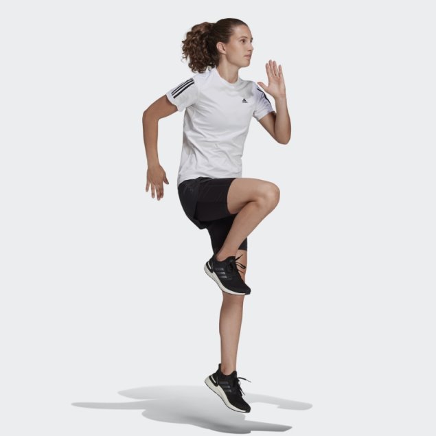 Pantalón Corto Adidas Run Fast Dos En Uno Negro