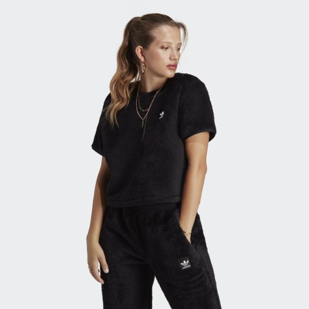 Camiseta Negra Essentials+ Fluffy Adidas