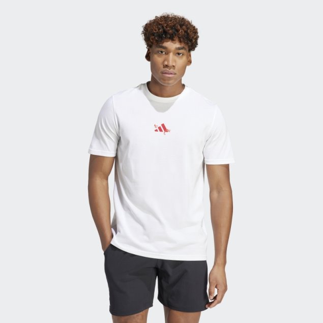 Aeroready Tenis Roland Garros Camiseta Gráfica Adidas Blanco