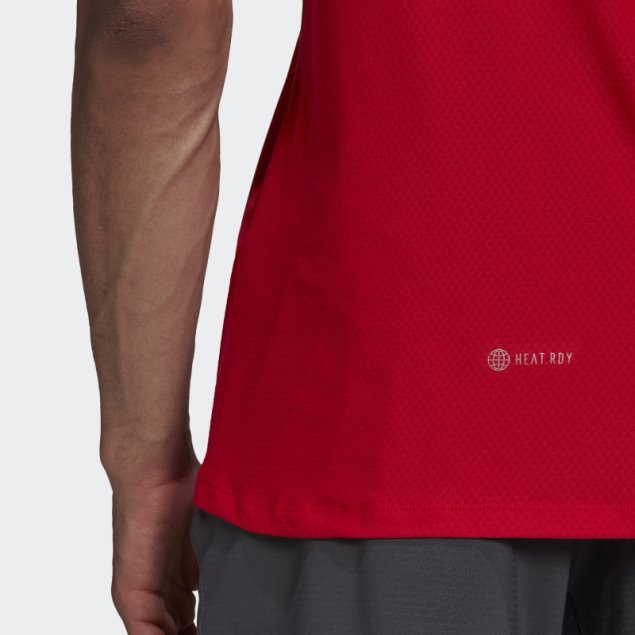 Rojo Diseñado Para Entrenar Camiseta Heat.rdy Hiit Adidas