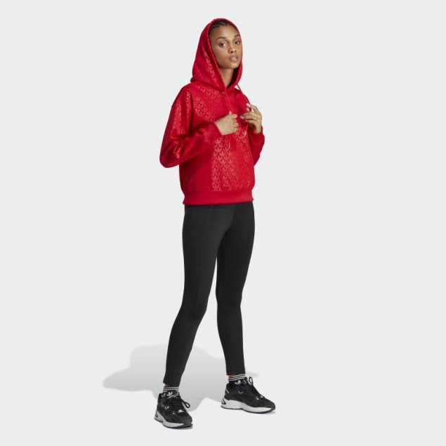 Adidas Sudadera Con Logo Escarlata