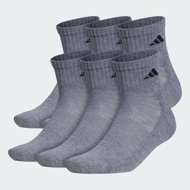 Calcetines Deportivos Acolchados Gris Medio 6 Pares Adidas