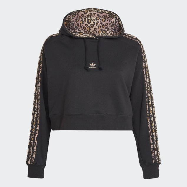 Logotipo De Sudadera Con Capucha Negra (talla Grande) Adidas