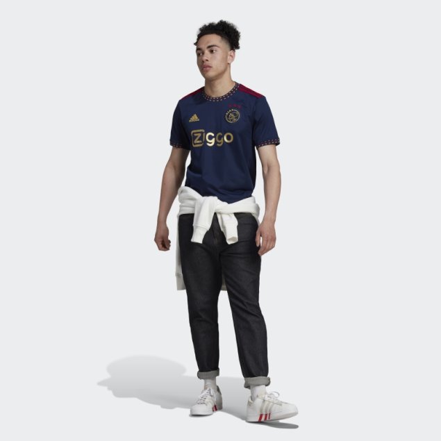 Camiseta Ajax Amsterdam 22/23 Segunda Equipación Adidas Azul Marino