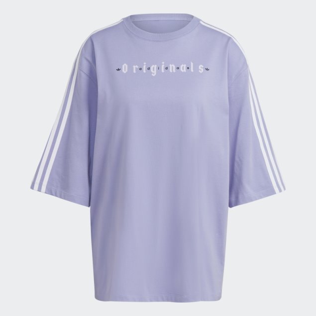 Camiseta Oversize Violeta Claro Adidas