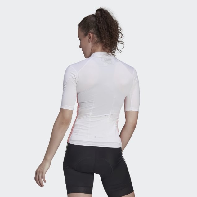 Maillot Ciclista Manga Corta Blanco Adidas
