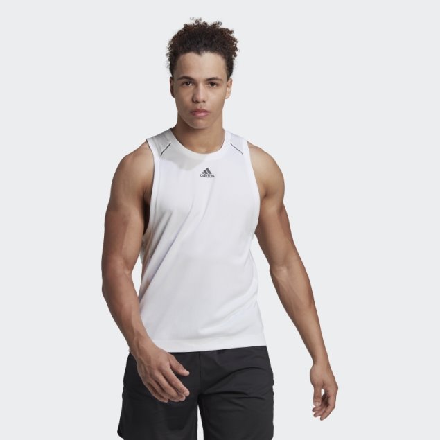 Adidas Hiit Spin Camiseta De Entrenamiento Blanca