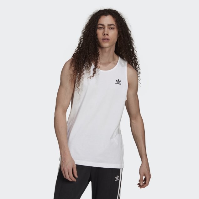 Camiseta Sin Mangas Adidas Adicolor Essentials Trefoil Blanca