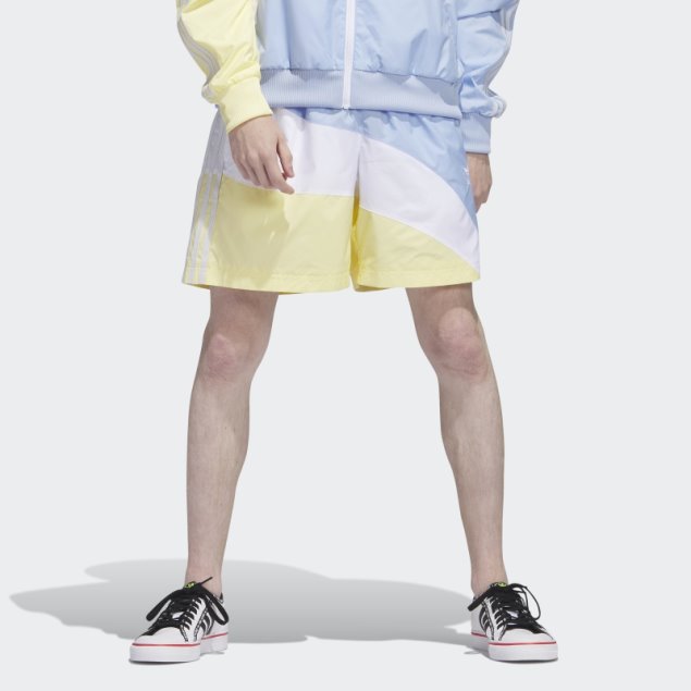 Pantalón Corto Tejido Con Remolino Adidas Azul Amanecer