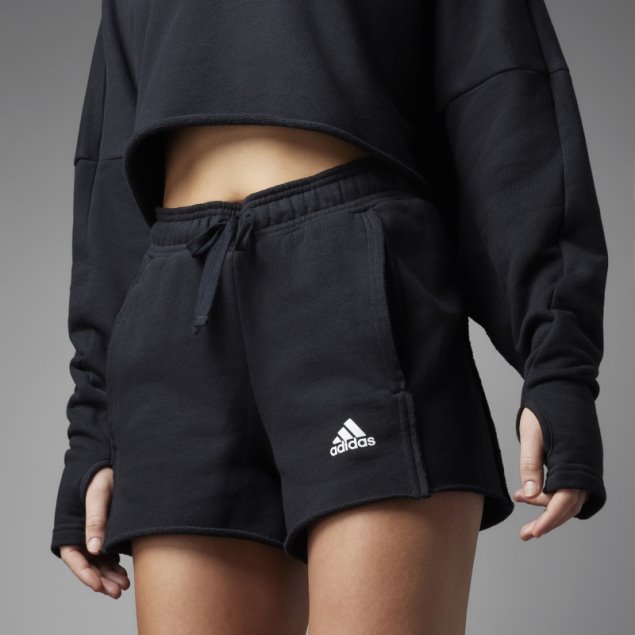 Pantalones Cortos Holgados De Tiro Alto Con Potencia Colectiva De Adidas, Negro