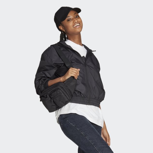 Cortavientos Tejido Con Iconos Del Futuro Negro Adidas