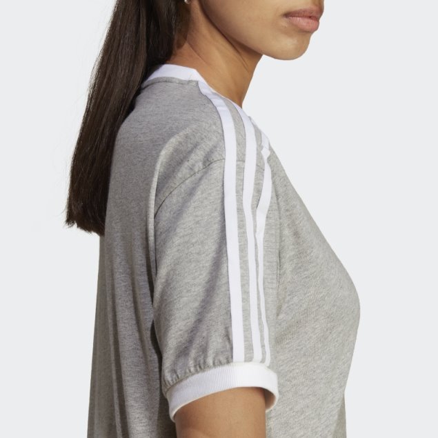 Camiseta Adidas Adicolor Classics 3 Rayas Gris Medio