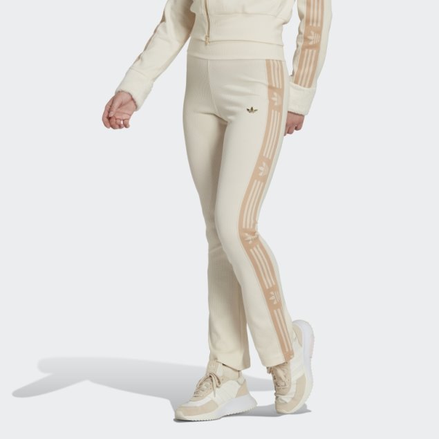 Adidas Ski Chic Flared Rib Leggins Blanco Caliente